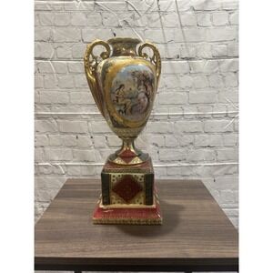 Antique Hand Painted Royal Vienna Porcelain Urn